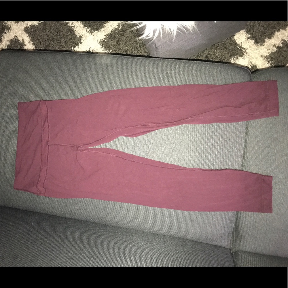wine color align 7/8 lululemon leggings